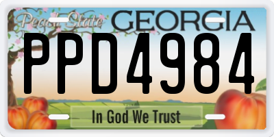 GA license plate PPD4984