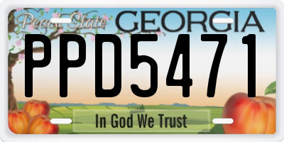 GA license plate PPD5471