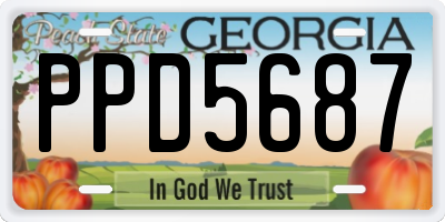 GA license plate PPD5687