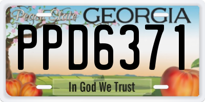 GA license plate PPD6371