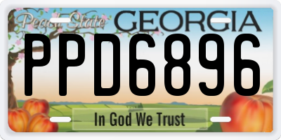 GA license plate PPD6896