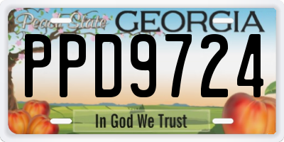 GA license plate PPD9724