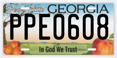 GA license plate PPE0608
