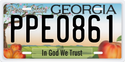 GA license plate PPE0861