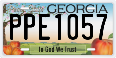 GA license plate PPE1057