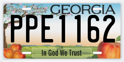 GA license plate PPE1162