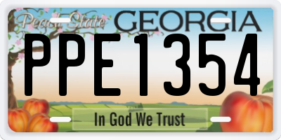 GA license plate PPE1354