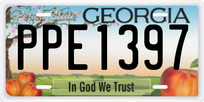 GA license plate PPE1397
