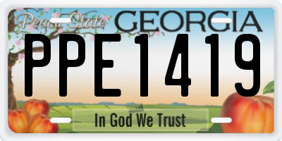 GA license plate PPE1419