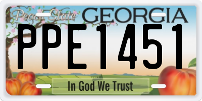 GA license plate PPE1451