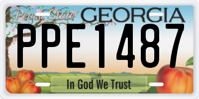 GA license plate PPE1487