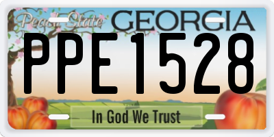 GA license plate PPE1528