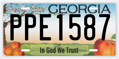 GA license plate PPE1587