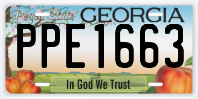 GA license plate PPE1663