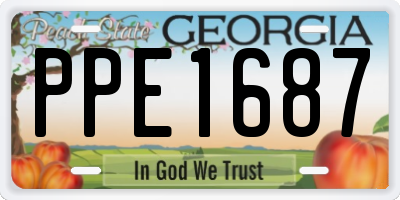 GA license plate PPE1687