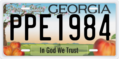 GA license plate PPE1984