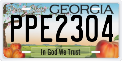 GA license plate PPE2304