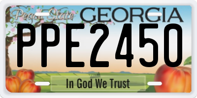 GA license plate PPE2450