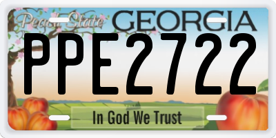 GA license plate PPE2722