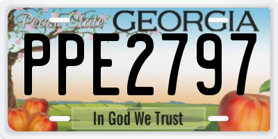 GA license plate PPE2797