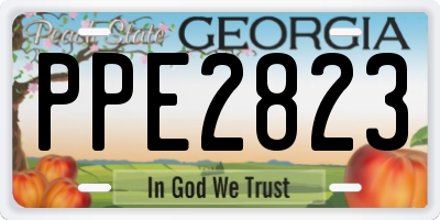 GA license plate PPE2823