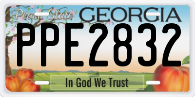 GA license plate PPE2832