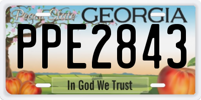 GA license plate PPE2843