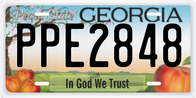 GA license plate PPE2848