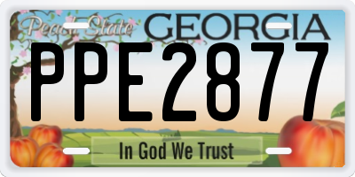 GA license plate PPE2877