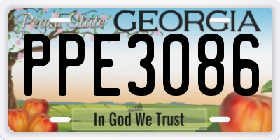 GA license plate PPE3086