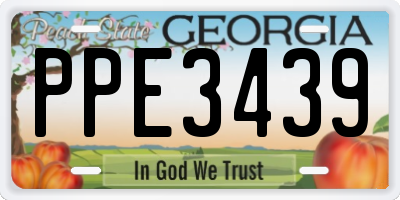 GA license plate PPE3439