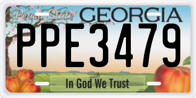 GA license plate PPE3479