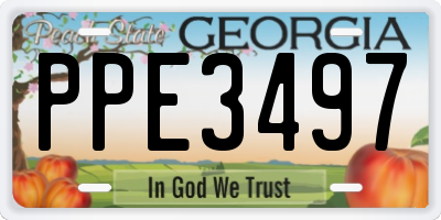 GA license plate PPE3497