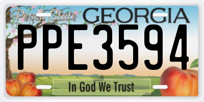 GA license plate PPE3594