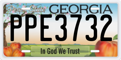 GA license plate PPE3732