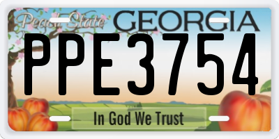 GA license plate PPE3754
