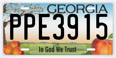 GA license plate PPE3915