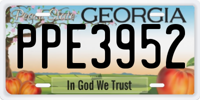 GA license plate PPE3952