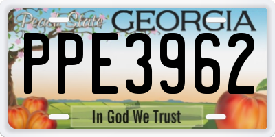 GA license plate PPE3962