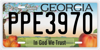 GA license plate PPE3970