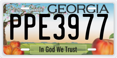 GA license plate PPE3977