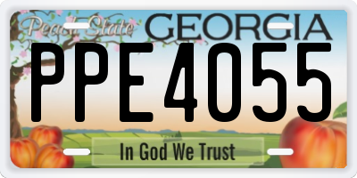 GA license plate PPE4055