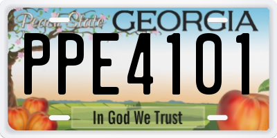 GA license plate PPE4101