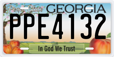GA license plate PPE4132