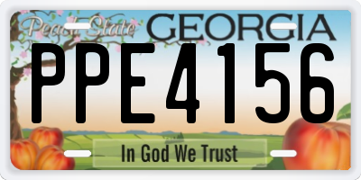 GA license plate PPE4156