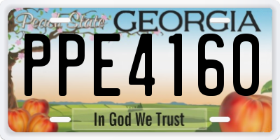 GA license plate PPE4160