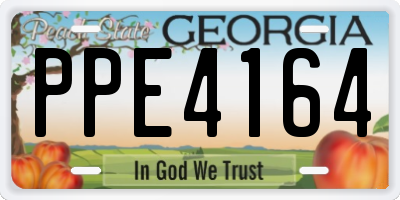 GA license plate PPE4164