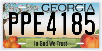 GA license plate PPE4185