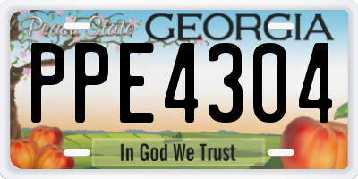 GA license plate PPE4304