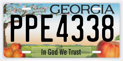 GA license plate PPE4338